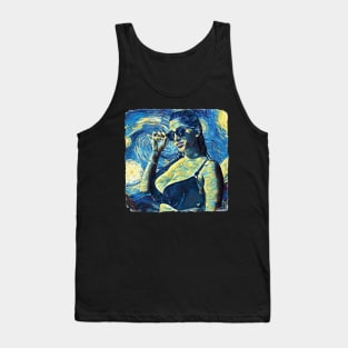 Sunshine Lady Van Gogh Style Tank Top